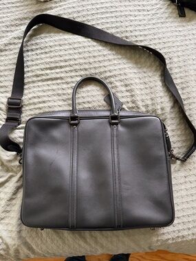 Coach Metropolitan Leather Laptop Briefcase with Shoulder Strap